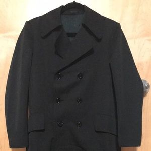 Black peacoat handmade Japanese-origin customized